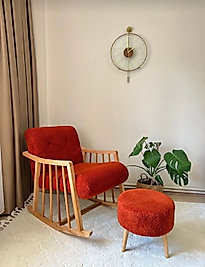 Puflu Gürgen Sallanır Sandalye – Rahatlık ve Şıklık Bir Arada