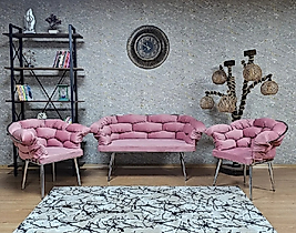 Metal Gövdeli Balon Çay Bahçe Balkon Seti – Dayanıklı Şık Tasarım 3'lü Takım